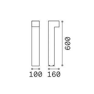 IDEAL LUX LED tuinpadverlichting Sirio, bruin, hoogte 60 cm, metaal