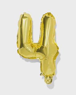 HEMA Folieballon cijfer 4 30cm goud (goud)