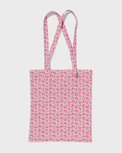 HEMA Canvas tas 42x36cm kersen (roze)