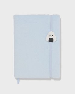 HEMA Notitieboek A5 gelinieerd fluffy onigiri (lichtblauw)