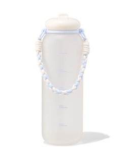 HEMA XXL waterfles 1150ml met bandje luipaard (beige)
