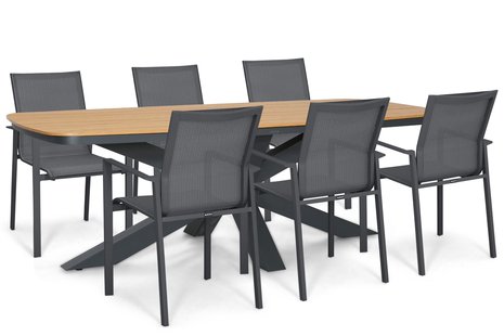 Lifestyle Timo/Camila 220x100 cm dining tuinset 7-delig