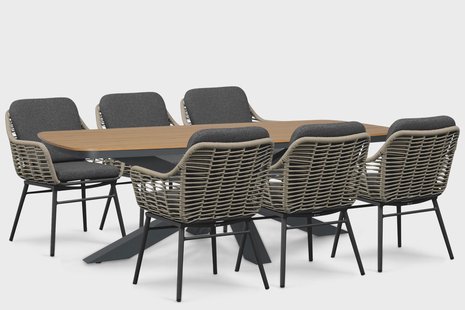 Coco Antoni/Camila 220x100 cm dining tuinset 7-delig