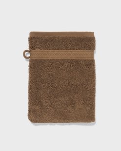 HEMA Washandje 16x21cm zware kwaliteit middenbruin (middenbruin)