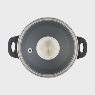 Victoria Victoria glazen deksel met stalen knop Ø14 cm