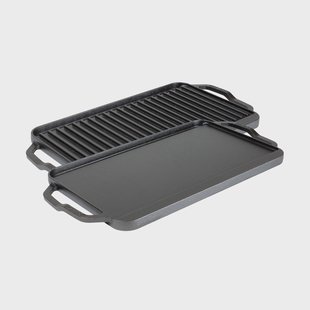 Lodge Chef collection omkeerbare bak- en grillplaat 50x25 cm
