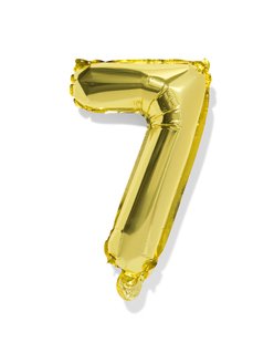 HEMA Folieballon cijfer 7 30cm goud (goud)