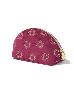 HEMA Sassy me etui 19x9x10cm velvet zonnen (bordeauxrood)