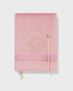 HEMA Sassy me notitieboek A5 gelinieerd pen (oudroze)