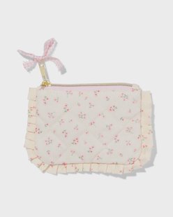 HEMA Etui 14.8x10.5x1cm ruffles bloemen (multicolor)