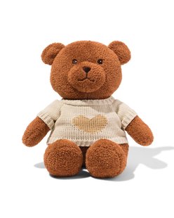 HEMA Knuffel 25x35x35cm beer met trui (multicolor)