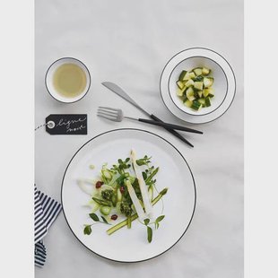 ASA Selection Dinerborden A Table Ligne Noire ø 26.5 cm - 4 stuks