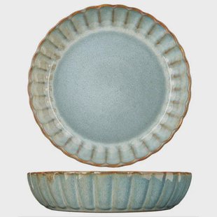 Cosy & Trendy Diepe Borden / Pastaborden - Astera Ocean Blauw - ø 22 cm - 4 Stuks