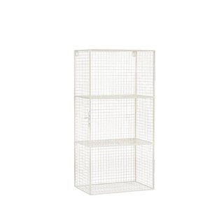 Madam Stoltz wandkastje draadwerk creme (76x38x24 cm)