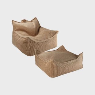 Wigiwama Toffee Zitzak en Voetenbank Set