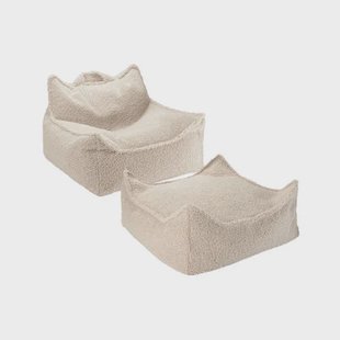 Wigiwama Biscuit Zitzak en Voetenbank Set