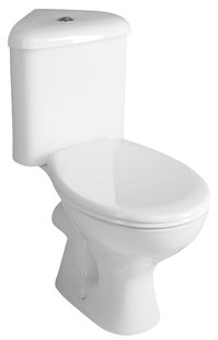 BWS Clifton Hoektoilet Glans Wit PK/SK
