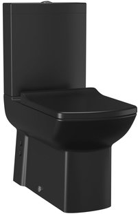 BWS Lara Staand Toilet Glans Zwart incl. Zitting PK/SK