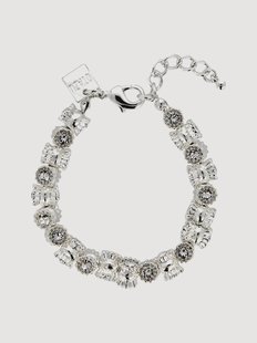 Verzilverde armband Signature met Swarovski kristallen