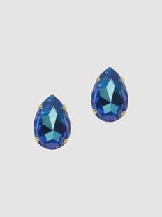 Oorbellen La Reina, verguld, met Swarovski-kristallen