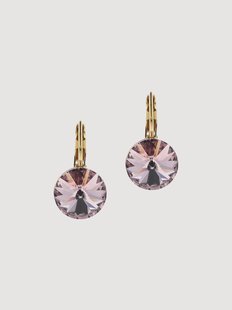 Handgemaakte oorbellen Classic Disc, met Swarovski-kristallen