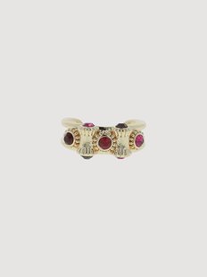 Vintage vergulde ring Grace met Swarovski kristallen