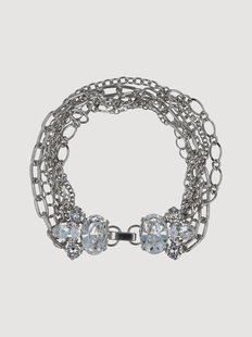 Verzilverde armband Olivia met Swarovski kristallen