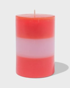 HEMA Stompkaars ⌀7x10cm strepen oranje-roze (oranje)