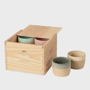 Costa Nova Koffiekopjes Arenito Multicolor 200 ml - 8 stuks - Gift box