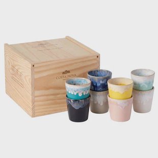 Costa Nova Koffiekopjes Grespresso Multicolor 190 ml - 8 stuks - Gift box