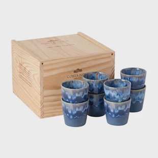 Costa Nova Koffiekopjes Grespresso Denim 190 ml - 8 stuks - Gift box