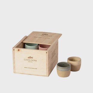 Costa Nova Espresso Kopjes Arenito Multicolor 65 ml - 8 stuks - Gift box