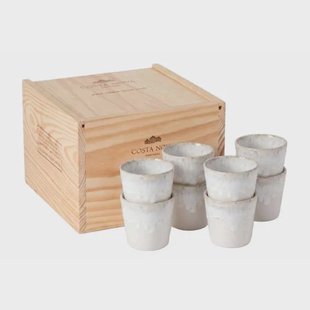 Costa Nova Koffiekopjes Grespresso White 190 ml - 8 stuks - Gift box