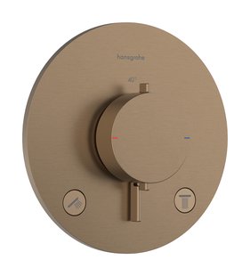 Afbouwdeel Hansgrohe Ecostat Comfort S Thermostaat 2 Functies Rond Brushed Bronze