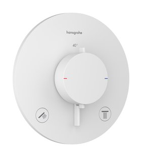 Afbouwdeel Hansgrohe Ecostat Comfort S Thermostaat 2 Functies Rond Mat Wit