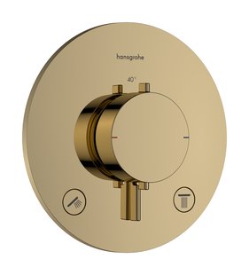 Afbouwdeel Hansgrohe Ecostat Comfort S Thermostaat 2 Functies Rond Gepolijst Goud