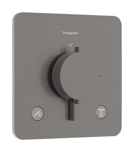 Afbouwdeel Hansgrohe Ecostat Comfort Q Inbouwthermostaat Voor 2 Functies Brushed Black Chrome