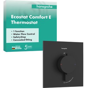 Afbouwdeel Hansgrohe Ecostat Comfort E Inbouwthermostaat Voor 1 Functie Mat Zwart