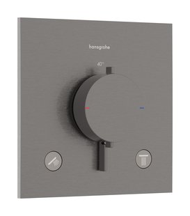 Afbouwdeel Hansgrohe Ecostat Comfort E Inbouwthermostaat Voor 2 Functies Brushed Black Chrome