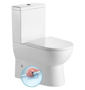 BWS Jalta Staand Toilet Rimless Glans Wit incl. Zitting PK/SK