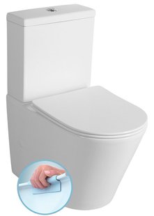 BWS Paco Staand Toilet Rimless Glans Wit incl. Zitting PK/SK