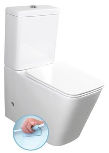 BWS Porto Staand Toilet Rimless Glans Wit incl. Zitting PK/SK