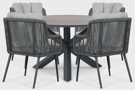 Lifestyle Tivoli/Xento 120 cm dining tuinset 5-delig
