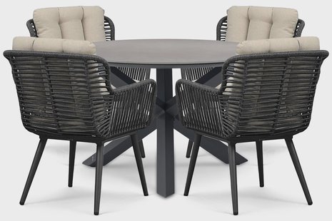 Coco Custa/Xento 120 cm dining tuinset 5-delig