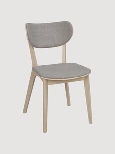 Gestoffeerde eettafelstoelen Kato van eikenhout, 2-delig