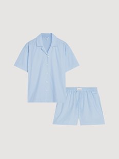 Pyjamaset Blue Striped met korte mouwen