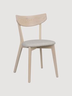 Eikenhouten stoelen Ami met gestoffeerde zitvlak, 2-delig