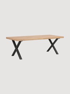 Eettafel Brooklyn met eikenhouten blad