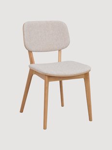 Gestoffeerde eetstoelen Barrett van eikenhout, 2-delig