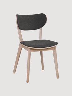 Gestoffeerde eettafelstoelen Kato van eikenhout, 2-delig